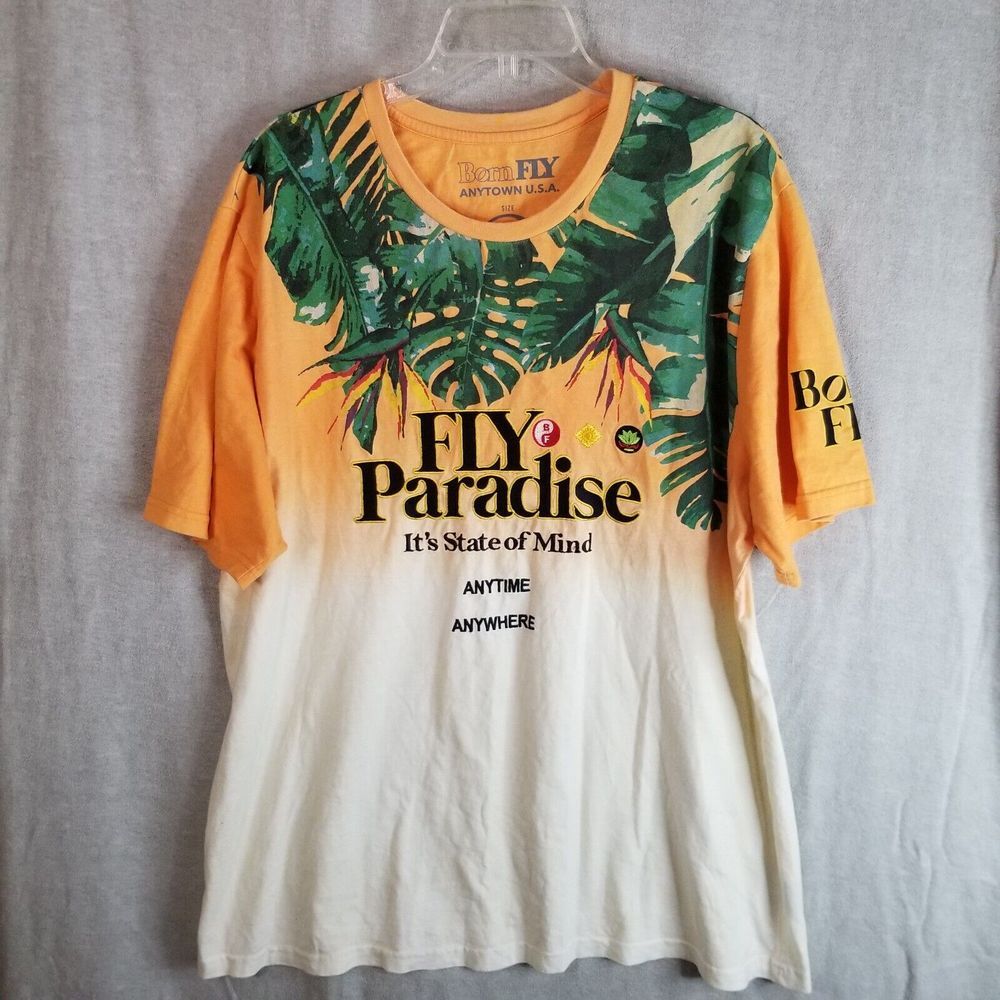 Born Fly Any Town USA 2XL Short Sleeve T-Shirt Fly Paradise It's State‎ Mind